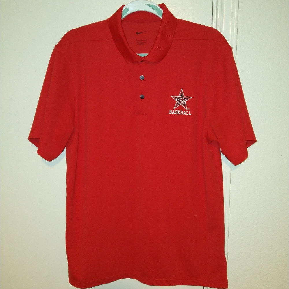 Nike Red Short Sleeve Polo Shirt Men's sz Medium